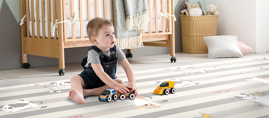 [PVC] Playroom mats with excellent shock absorption PVC Polyvinyl Chloride LG Chem Petrochemicals Common plastics that can be used for construction materials and daily commodities