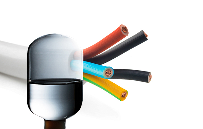 알록달록한 전선 이미지     