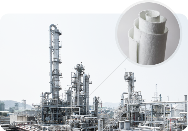 Serves as an insulation material for pipelines and equipment in industrial facilities, effectively minimizing heat loss.